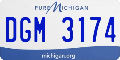 MI license plate DGM3174