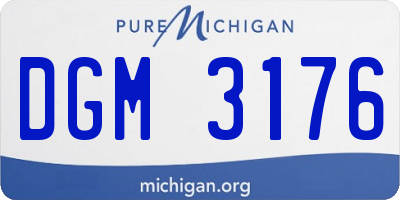 MI license plate DGM3176