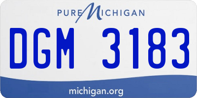 MI license plate DGM3183