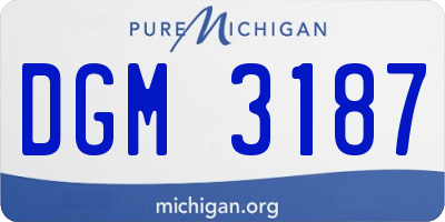 MI license plate DGM3187