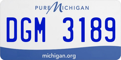 MI license plate DGM3189