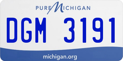 MI license plate DGM3191