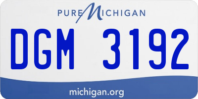 MI license plate DGM3192