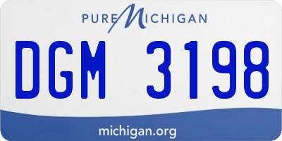 MI license plate DGM3198
