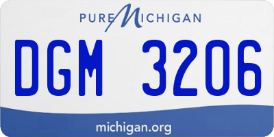 MI license plate DGM3206