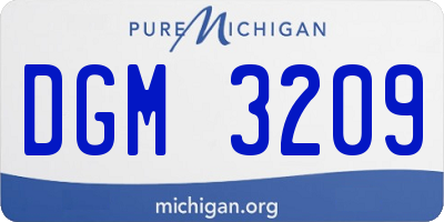 MI license plate DGM3209