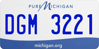 MI license plate DGM3221