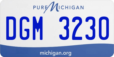 MI license plate DGM3230