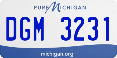MI license plate DGM3231
