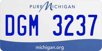 MI license plate DGM3237