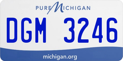 MI license plate DGM3246