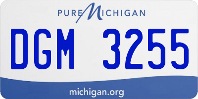MI license plate DGM3255
