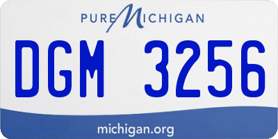 MI license plate DGM3256