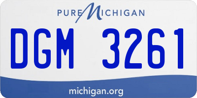 MI license plate DGM3261