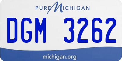 MI license plate DGM3262