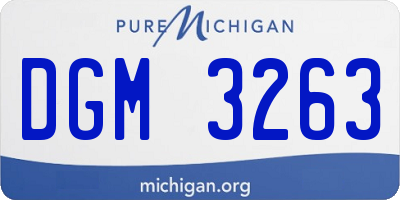 MI license plate DGM3263