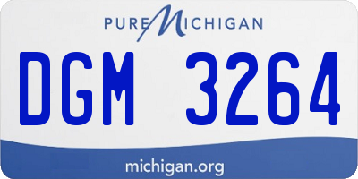 MI license plate DGM3264
