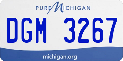 MI license plate DGM3267