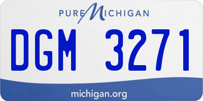 MI license plate DGM3271