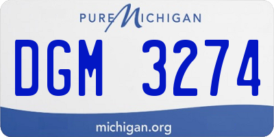 MI license plate DGM3274