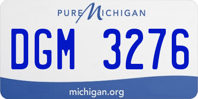 MI license plate DGM3276