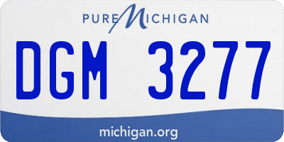 MI license plate DGM3277
