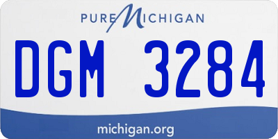 MI license plate DGM3284