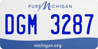 MI license plate DGM3287