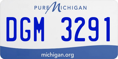MI license plate DGM3291