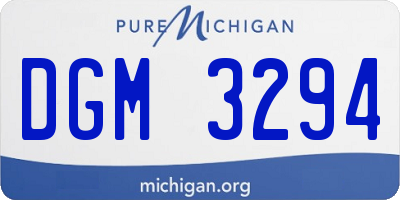 MI license plate DGM3294