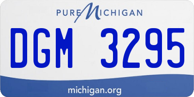 MI license plate DGM3295