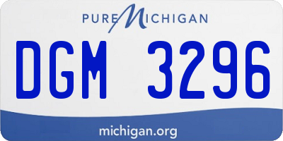 MI license plate DGM3296