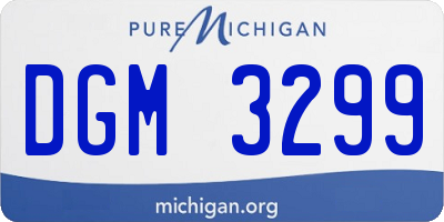 MI license plate DGM3299
