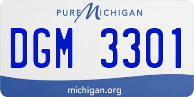MI license plate DGM3301