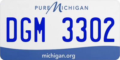 MI license plate DGM3302