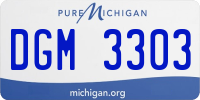 MI license plate DGM3303