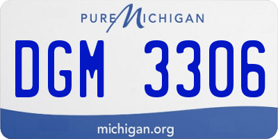MI license plate DGM3306