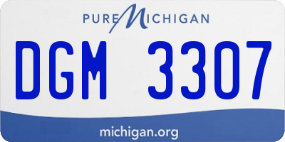 MI license plate DGM3307