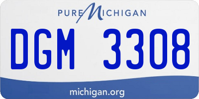 MI license plate DGM3308