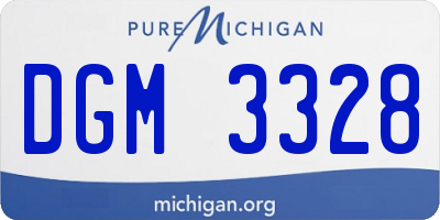 MI license plate DGM3328