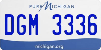 MI license plate DGM3336