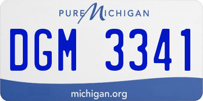 MI license plate DGM3341