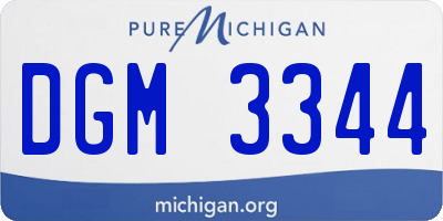 MI license plate DGM3344