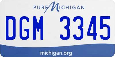 MI license plate DGM3345