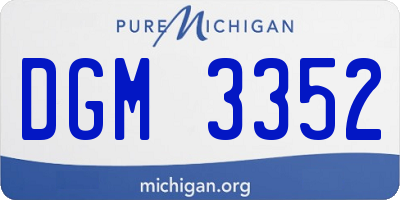 MI license plate DGM3352