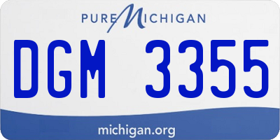 MI license plate DGM3355