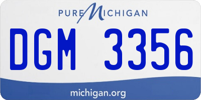 MI license plate DGM3356
