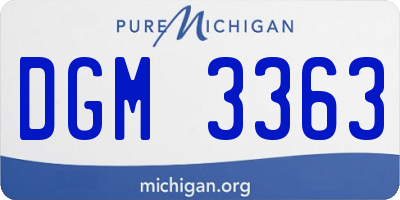 MI license plate DGM3363