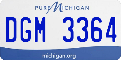 MI license plate DGM3364
