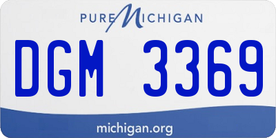 MI license plate DGM3369